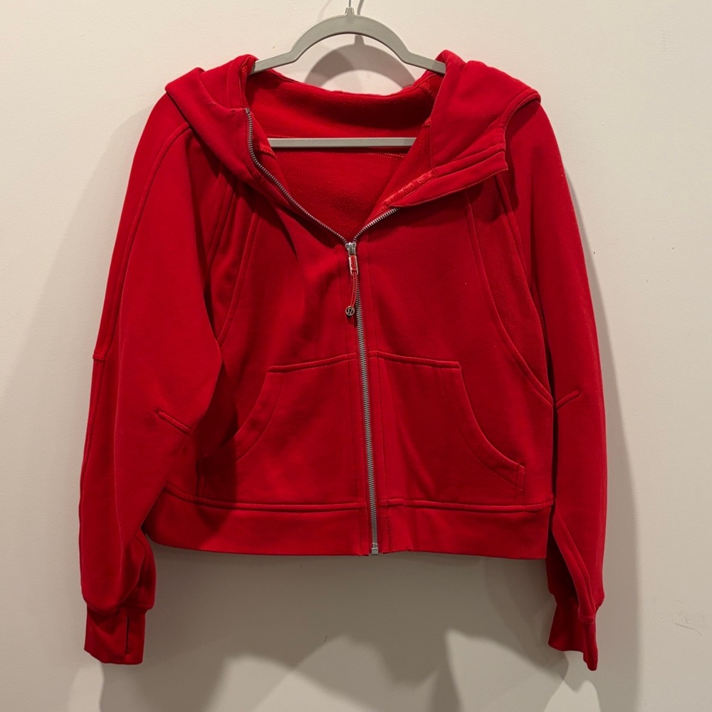 Lululemon Scuba Oversized Full-Zip Dark Red - Picture 3 of 6